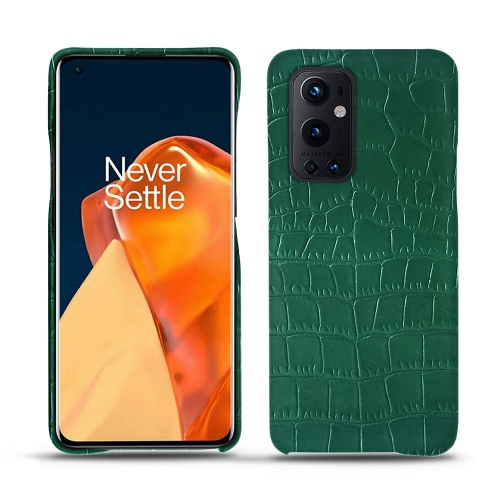 Glamurosa cubierta trasera para el OnePlus 9 ProCrocodile pino ( Pantone #173F35 ) 