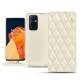 OnePlus 9 Pro leather case - Blanc - Couture ( Bologna - White ) 