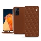 Custodia in pelle OnePlus 9 Pro - Marron - Couture ( Nappa - Pantone 1615C ) 