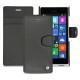 Custodia in pelle Nokia Lumia 730 - 735 - Noir ( Nappa - Black ) 