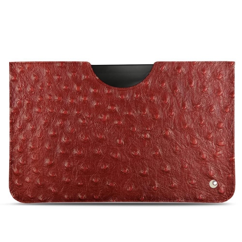  Samsung Galaxy Tab S8 용 가죽 파우치 +Autruche ciliegia ( Pantone #a4343a ) 