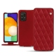 硬质真皮保护套 Samsung Galaxy A52 - Rouge - Couture ( Nappa - Pantone 199C ) 