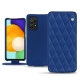 Lederschutzhülle Samsung Galaxy A52 - Bleu océan - Couture ( Nappa - Pantone 293C ) 
