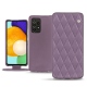 硬质真皮保护套 Samsung Galaxy A52 - Lilas - Couture ( Nappa - Pantone 2645U ) 