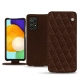 Custodia in pelle Samsung Galaxy A52 - Châtaigne - Couture ( Pantone 476C ) 