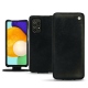 Samsung Galaxy A52 leather case - Dark vintage ( Roughtcut - Black#5256 ) 