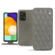 Samsung Galaxy A52 leather case - Acier vintage - Couture