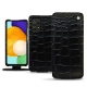 Samsung Galaxy A52 leather case - Crocodile nero