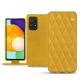 Custodia in pelle Samsung Galaxy A52 - Jaune soulèu - Couture