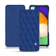 Capa em pele Samsung Galaxy A52 - Bleu océan - Couture ( Nappa - Pantone 293C ) 
