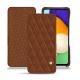Custodia in pelle Samsung Galaxy A52 - Marron - Couture ( Nappa - Pantone 1615C ) 