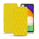 Custodia in pelle Samsung Galaxy A52 - Jaune fluo - Couture