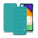 Housse cuir Samsung Galaxy A52 - Bleu fluo - Couture