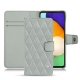 硬质真皮保护套 Samsung Galaxy A52 - Gris - Couture ( Nappa - Pantone W428C ) 