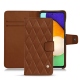 Capa em pele Samsung Galaxy A52 - Marron - Couture ( Nappa - Pantone 1615C ) 