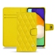 Custodia in pelle Samsung Galaxy A52 - Jaune fluo - Couture