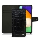 Housse cuir Samsung Galaxy A52 - Crocodile nero