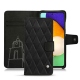 Lederschutzhülle Samsung Galaxy A52 - Negre poudro - Couture
