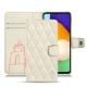 Samsung Galaxy A52 leather case - Blanc escumo - Couture