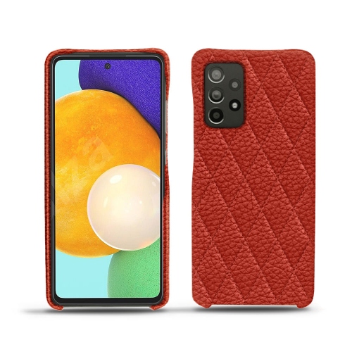 Des coques arrière en cuir pour Samsung Galaxy A52Papaye - Couture ( Pantone #b54317 ) 