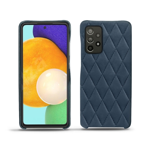 Leather back covers for Samsung Galaxy A52Jean vintage - Couture ( Pantone #2f414f  ) 