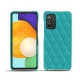 Coque cuir Samsung Galaxy A52 - Bleu fluo - Couture