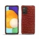 Samsung Galaxy A52 leather cover - Autruche ciliegia