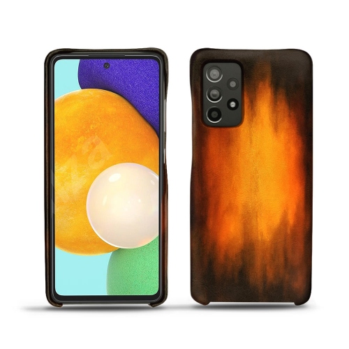Des coques arrière en cuir pour Samsung Galaxy A52Fauve Patine