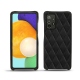 Lederschutzhülle Samsung Galaxy A52 - Negre poudro - Couture