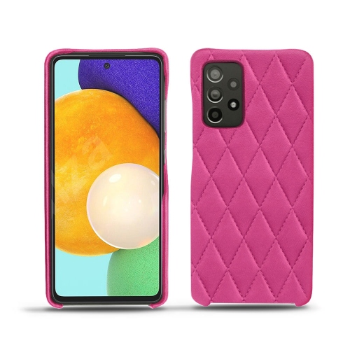 Des coques arrière en cuir pour Samsung Galaxy A52Rose BB - Couture ( Pantone #DB599F )