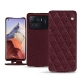 Custodia in pelle Xiaomi Mi 11 Ultra - Lie de vin - Couture ( Pantone 5115C ) 