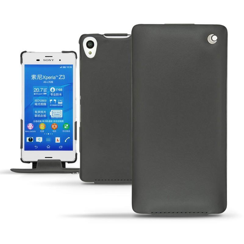 Capa em pele Sony Xperia Z3  - Noir ( Nappa - Black ) 