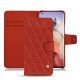 Lederschutzhülle Xiaomi Mi 11 Ultra - Papaye - Couture ( Pantone 180C ) 