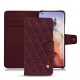 レザーケース Xiaomi Mi 11 Ultra - Lie de vin - Couture ( Pantone 5115C ) 