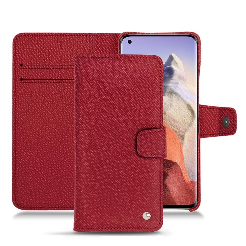 Tampa de couro com aba horizontal para Xiaomi Mi 11 UltraRouge passion ( Pantone #a6192e ) 