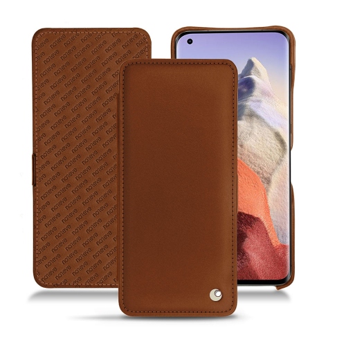 Elegante Lederhülle für Xiaomi Mi 11 UltraMarron ( Nappa - Pantone #8B4720 ) 