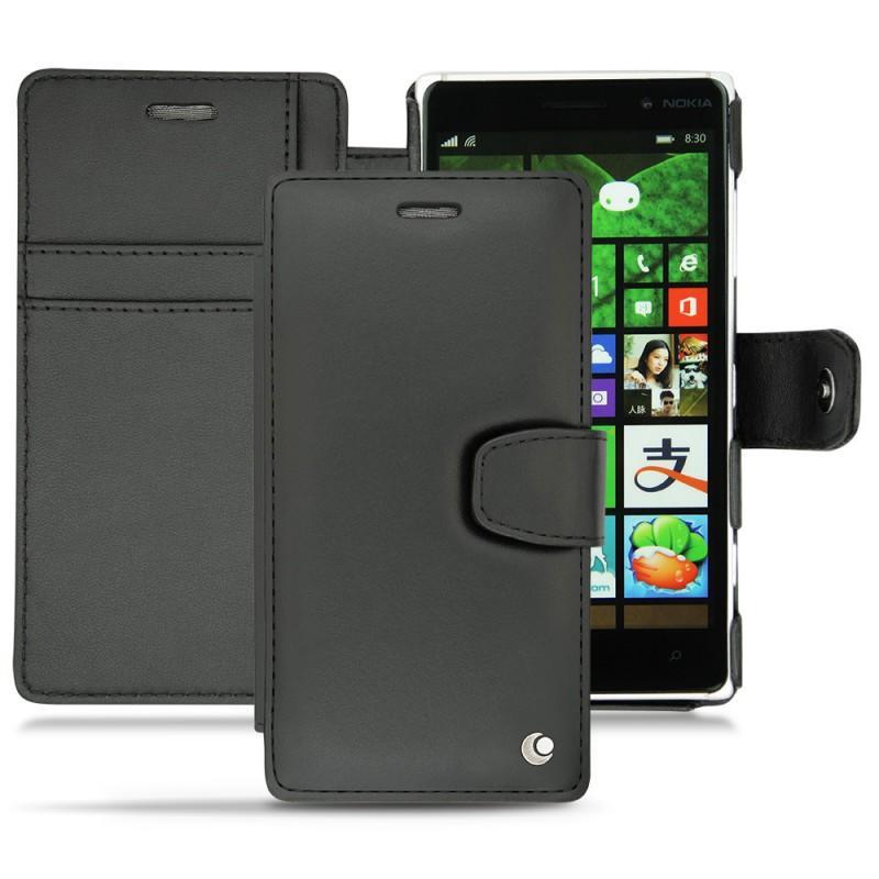 Nokia Lumia 830  leather case - Noir ( Nappa - Black ) 