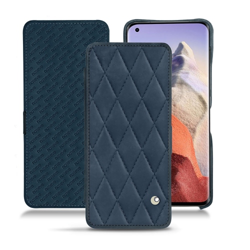 Xiaomi Mi 11 Ultra のための優雅な革カバーJean vintage - Couture ( Pantone #2f414f  ) 