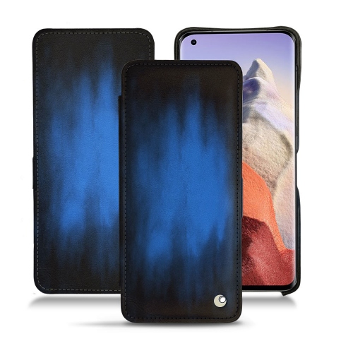 Elegante Lederhülle für Xiaomi Mi 11 UltraBleu Patine