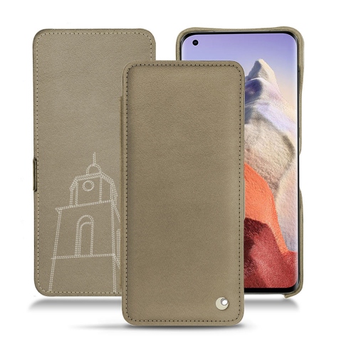 Elegant leather cover for Xiaomi Mi 11 UltraDarboun sabla ( Pantone #BCB1A1 )
