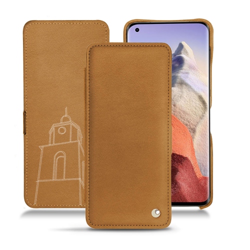 Elegante funda de cuero para el Xiaomi Mi 11 UltraCastan esparciate ( Pantone #824F2A )