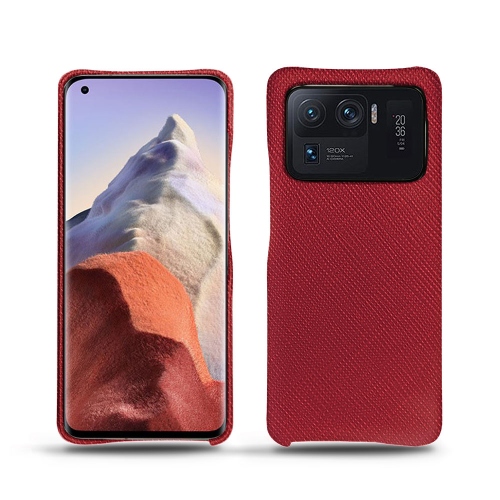 Cascos traseiros em pele para Xiaomi Mi 11 UltraRouge passion ( Pantone #a6192e ) 