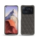 レザーケース Xiaomi Mi 11 Ultra - Anthracite - Couture ( Pantone 424C ) 