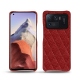 Capa em pele Xiaomi Mi 11 Ultra - Tomate - Couture ( Pantone 187C ) 