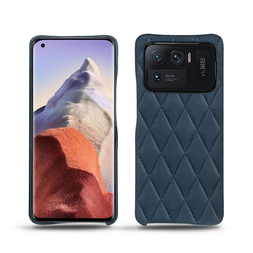 Leather back shells for Xiaomi Mi 11 UltraJean vintage - Couture ( Pantone #2f414f  ) 