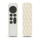Custodia Apple Siri Remote (2021) - Blanc - Couture ( Bologna - White ) 
