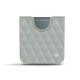 Pochette cuir Samsung Galaxy Z Flip3 - Gris - Couture ( Nappa - Pantone W428C ) 