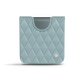 Pochette cuir Samsung Galaxy Z Flip3 - Bleu ciel - Couture ( Nappa - Pantone 277C ) 