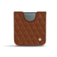 Pochette cuir Samsung Galaxy Z Flip3 - Marron - Couture ( Nappa - Pantone 1615C ) 