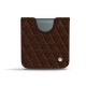 Samsung Galaxy Z Flip3 leather pouch - Châtaigne - Couture ( Pantone 476C ) 